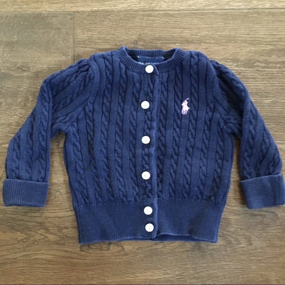 Girls Ralph Lauren Cable Knit Cardigan